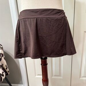 Athleta Swim Mini Skirt, Dark Brown 12" Length, Size 1X